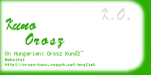 kuno orosz business card